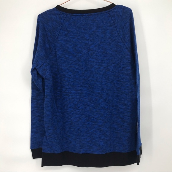 NWT Express Edgy Vegan leather & Zipper Accent Sweatshirt - Picture 6 of 7